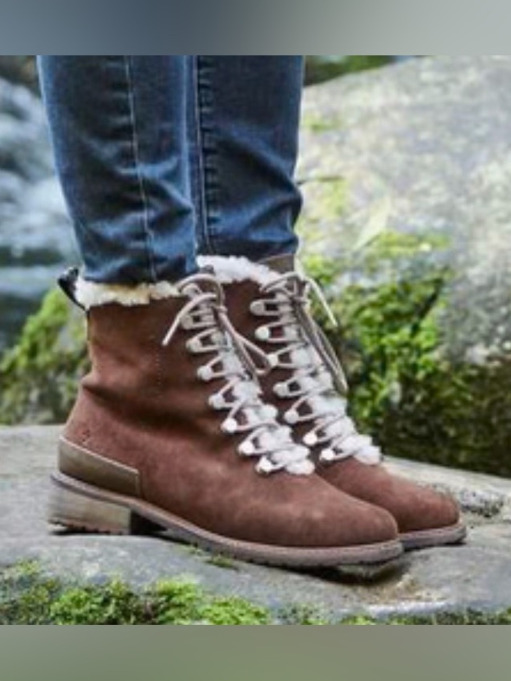 NWT EMU Australia Billington Suede/Wool Lace-Up Winter Boots Sz 6 Cozy Gorpcore